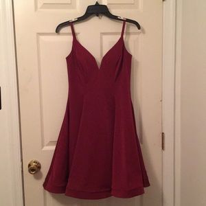 Burgundy homecoming dress